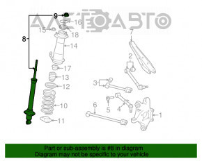 Amortizor spate dreapta pentru Lexus IS250 IS300 IS350 06-13 AWD