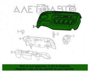 Накладка двигателя Jeep Cherokee KL 19-23 2.0T