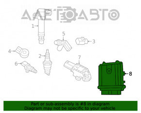 Blocul ECU al motorului Jeep Cherokee KL 19-21 2.0T EC1