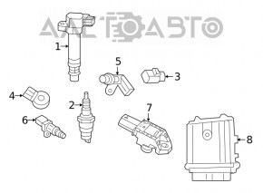 Blocul ECU al motorului Jeep Cherokee KL 19-21 2.0T EC1