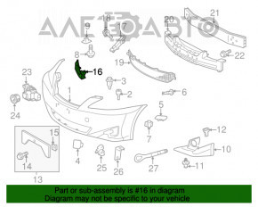 Крепление переднего бампера правое Lexus IS250 IS350 11-13 переднее