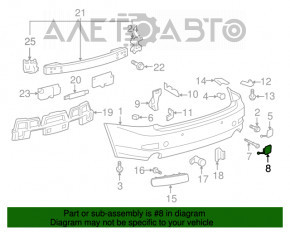 Capacul carligului de tractare din bara spate dreapta pentru Lexus IS250/350 10-13