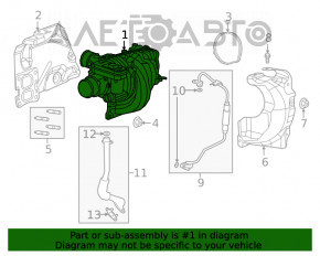 Ansamblu turbocompresor cu colector Jeep Cherokee KL 19-23 2.0T 26k