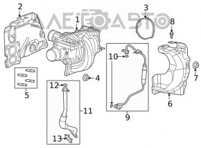 Ansamblu turbocompresor cu colector Jeep Cherokee KL 19-23 2.0T 26k