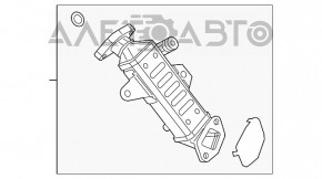 Охладитель клапана ЕГР Jeep Cherokee KL 19-22 2.0T