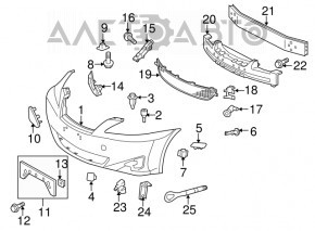 Нижняя решетка переднего бампера Lexus IS250 IS350 11-13