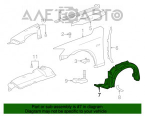 Подкрылок передний правый Lexus IS250 IS300 IS350 11-13