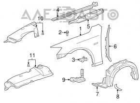 Подкрылок передний правый Lexus IS250 IS300 IS350 11-13