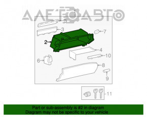 Перчаточный ящик, бардачок Lexus IS250 IS300 IS350 11-13 черн