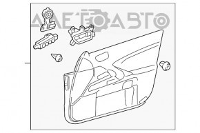 Capacul ușii, cartela din față dreapta Lexus IS250 IS300 IS350 09-13 negru.