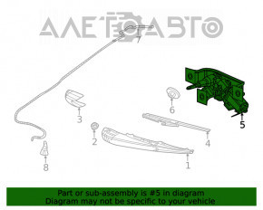 Trapezul de curățare cu motor spate pentru Jeep Cherokee KL 19-23