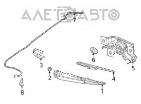 Trapezul de curățare cu motor spate pentru Jeep Cherokee KL 19-23