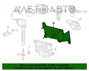 Suport de blocare a calculatorului ECU al motorului Jeep Cherokee KL 19-23 2.0T din plastic