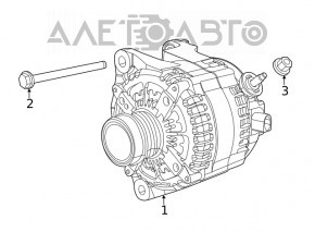 Генератор Jeep Cherokee KL 19-23 2.0T