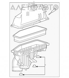 Корпус воздушного фильтра Jeep Cherokee KL 19-23 2.0T