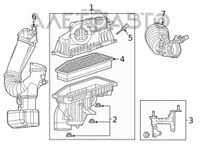 Корпус воздушного фильтра Jeep Cherokee KL 19-23 2.0T