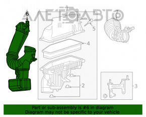 Воздухоприемник Jeep Cherokee KL 19-23 2.0T