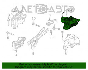 Suport motor stânga Jeep Cherokee KL 19-22 2.0T FWD fisurat