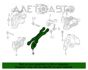 Pernele motorului spate Jeep Cherokee KL 19 2.0T