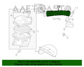 Conducta de aer pentru colectorul de admisie Lexus IS250 11-13