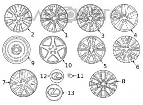 Roata de rezerva pentru Lexus IS 10-13 R17 125/70