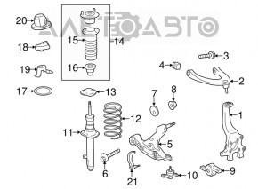 Rulment de presiune frontal stânga pentru Lexus IS 06-13