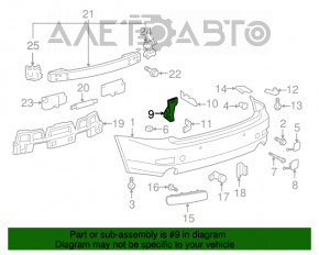 Suportul pentru bara spate dreapta de jos pentru Lexus IS 06-13