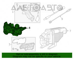 Клапан EGR Jeep Cherokee KL 19-23 2.0T