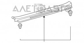 Capac prag interior fata stanga Lexus IS 06-13 negru.