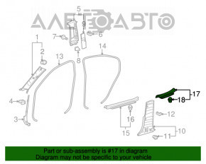 Capacul pragului interior din spate dreapta pentru Lexus IS 06-13