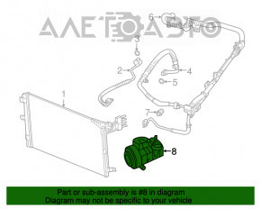 Compresorul de aer condiționat pentru Jeep Cherokee KL 19-23 2.0T