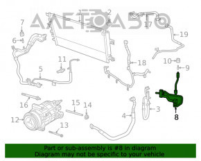 Трубка кондиционера конденсер-компрессор вторая Jeep Cherokee KL 19-23 2.0T