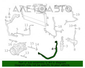 Трубка кондиционера компрессор-печка Jeep Cherokee KL 19-23 2.0T