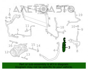 Трубка кондиционера от конденсера Jeep Cherokee KL 19-23 2.0T