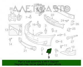 Cadru far dreapta pentru Lexus IS 11-13, nou, original OEM