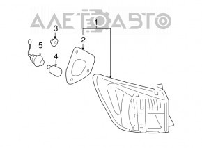 Lanterna exterioară aripă stângă Lexus IS250 IS350 11-13