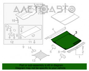 Capacul portbagajului central Audi Q5 8R 13-16 hibrid negru