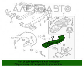 Conducta de aerisire a sistemului de răcire pentru Audi Q5 8R 13-16 către ventilator.