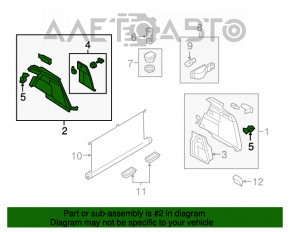 Decorat arc stânga Audi Q5 8R 13-16 hibrid negru, zgârieturi