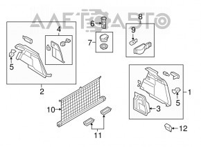 Decorat arc stânga Audi Q5 8R 13-16 hibrid negru, zgârieturi