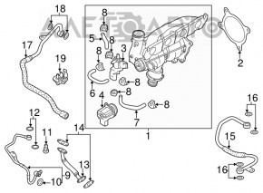 Ansamblu turbina cu colector Audi Q5 8R 13-16 hibrid 129k