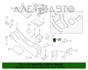 Hub USB AUX Nissan Rogue 14-20