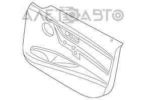 Capacul ușii, cartela frontală stânga BMW 3 F30 12-18 bej, zgârieturi, necesită curățare chimică, compatibil cu Harman Kardon.