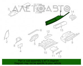 Capacul panoului frontal central BMW 3 F30 12-18 gri