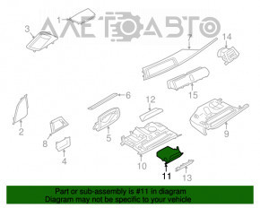 Buzunarul de pe panoul frontal al BMW 3 F30 12-18, bej.