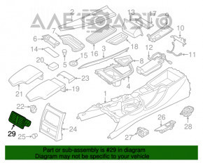 Conducta de aer centrală pentru consola centrală BMW 3 F30 12-18