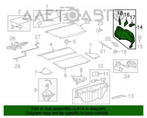 Обшивка арки правая Toyota Prius 30 12-15 plug-in