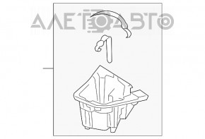 Portbagaj stânga Toyota Prius 30 12-15 plug-in, gri, plastic albit