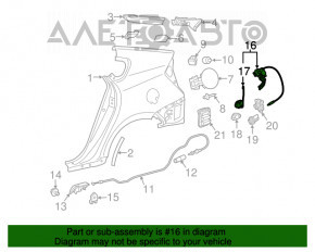 Motorul capacului rezervorului de combustibil Toyota Prius 30 12-15 plug-in