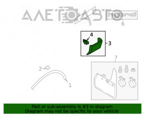 Capacul aripii din față stânga de jos Audi Q5 8R 13-17 cu ornamente cromate, nou, original OEM